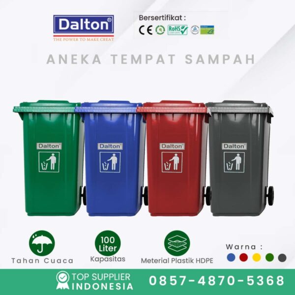 Tempat sampah beroda 100 liter Dalton