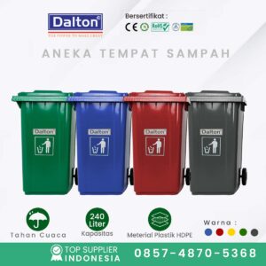 Tempat sampah 240 liter beroda