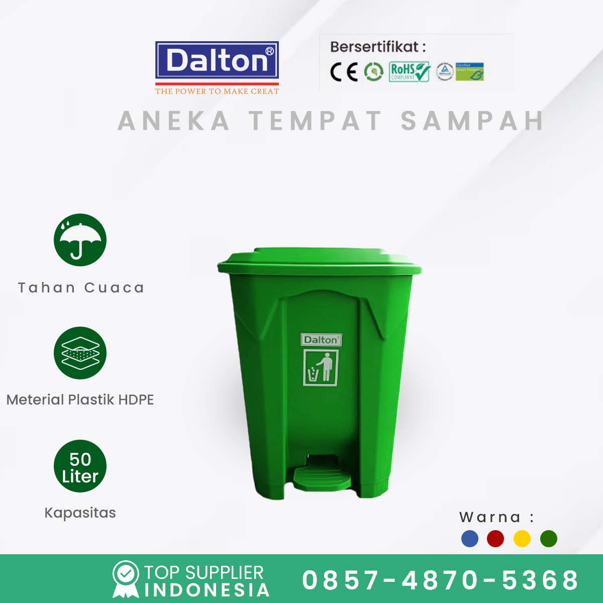 Tempah Injak 50 Liter