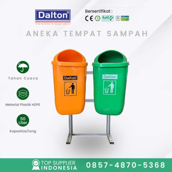 50 Liter Tempat sampah pilah 2 tong