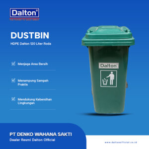 Dustbin Plastik HDPE Dalton 120 Liter Roda