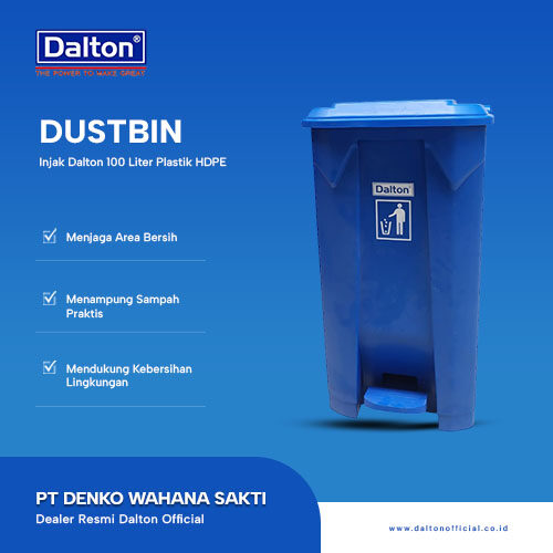 Dustbin Injak Dalton 100 Liter Plastik HDPE